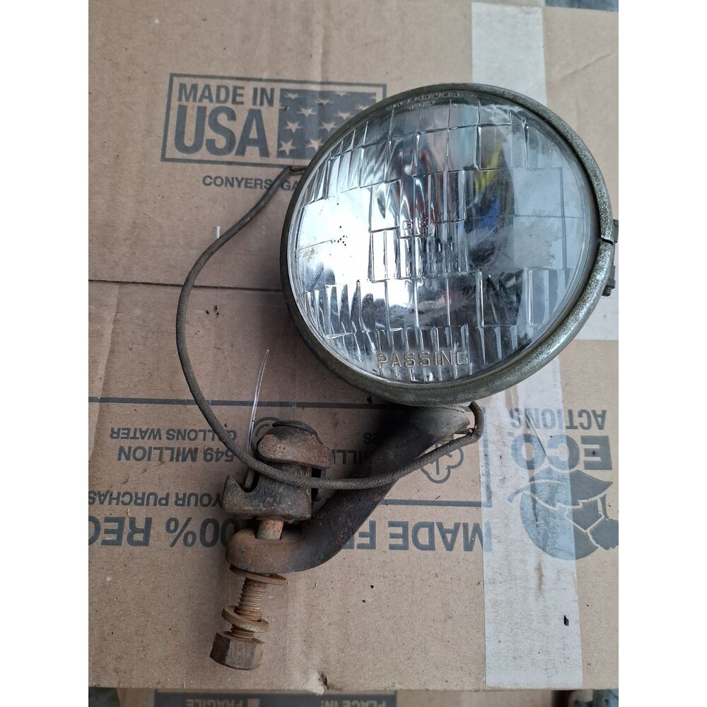 Vintage Antique GE Passing Lamp Fog Light Auxiliary Driving Motorcycle Hot Rod